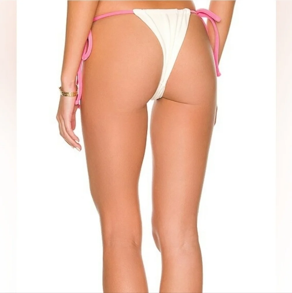 New Frankies Bikinis Tia Terry String Strawberry Shortcake Bikini Bottom NWT XL